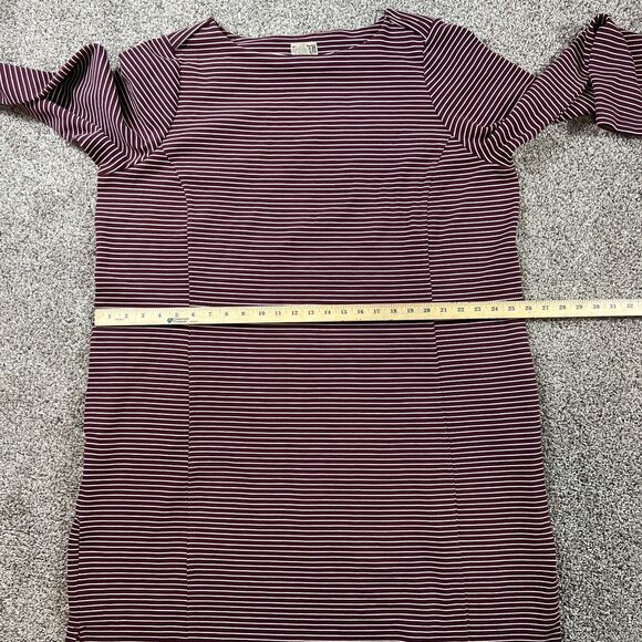 Duluth Trading Co Dress 2X Plus Ponte Pro Maroon Stripe Thick Comfort Outdoor - Picture 12 of 15